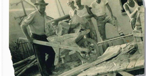 Cantiere storico legato all'impresa Pagotto negli anni Sessanta