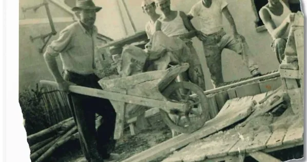 Cantiere storico legato all'impresa Pagotto negli anni Sessanta